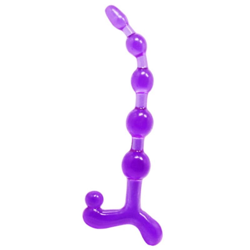 Bolas anales Bendy Twist Lila de la marca BAILE ANAL, con diseño flexible y suave para uso anal.
