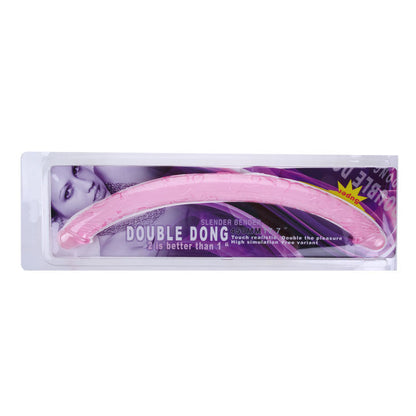Doble pene lila de 44.5 cm de la marca BAILE ANAL, con textura realista y diseño para uso íntimo en productos de placer.