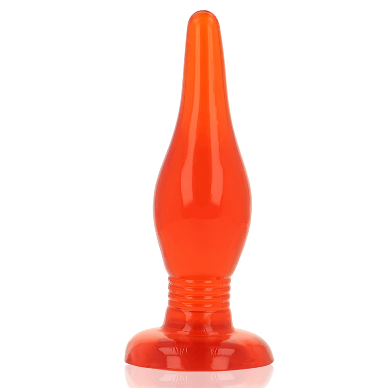 Red BAILE anal plug with a smooth texture, measuring 14.2 cm, designed for comfortable and pleasurable use.