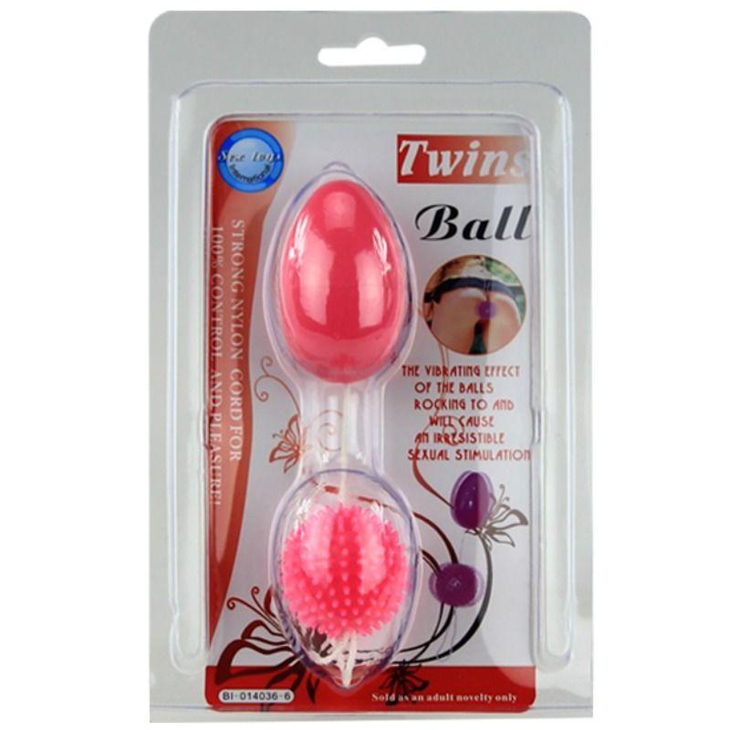 Bolas anales combinadas BAILE TWINS BALLS de la marca BAILE ANAL, con diseño ergonómico y superficie texturizada para placer.