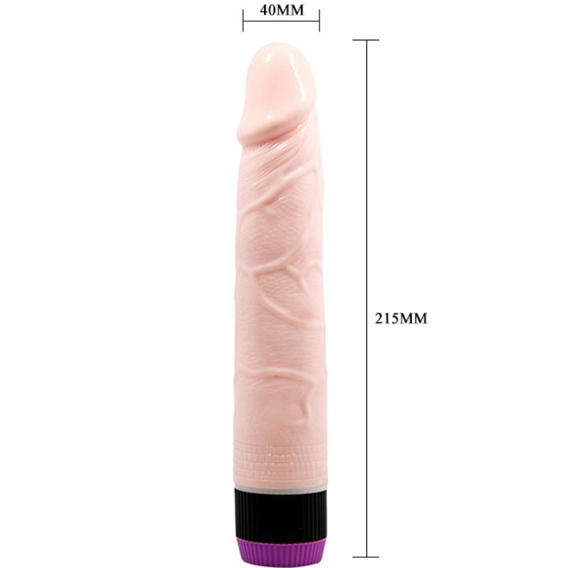 Vibrador realista BAILE Adour Club de 21.5 cm, con diseño anatómico y textura realista para placer y comodidad.