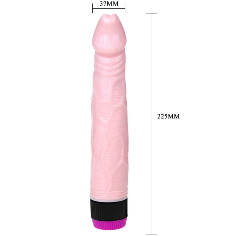 Vibrador realista BAILE Adour Club de 22.5 cm, diseñado para placer, con detalles que imitan textura y forma natural.