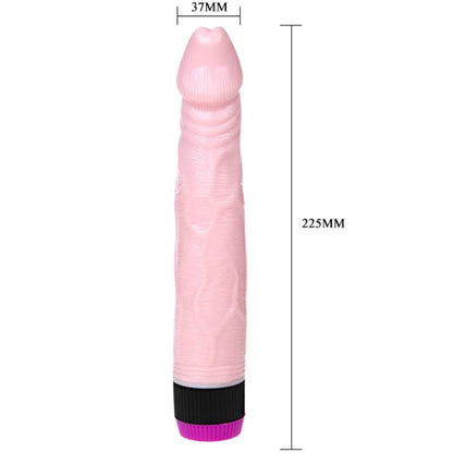 Vibrador realista BAILE Adour Club de 22.5 cm, diseñado para placer, con detalles que imitan textura y forma natural.