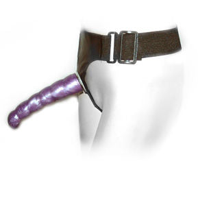 Arnés anal y vaginal femenino BAILE en color lila con puntos G, de 17 cm, diseñado para placer y exploración íntima.