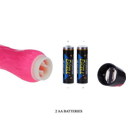 Vibrador multivelocidad rosa de la marca BAILE, diseñado para placer y comodidad, con control de varias velocidades.