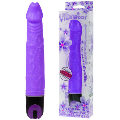 Purple BAILE multispeed vibrator, 21.5 cm length, with a sleek design and textured surface for versatile stimulation.