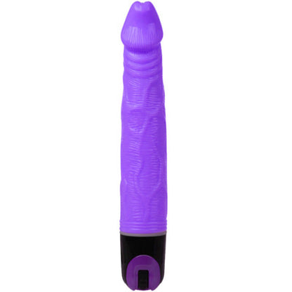 Purple BAILE multispeed vibrator, 21.5 cm length, with a sleek design and textured surface, suitable for personal pleasure.