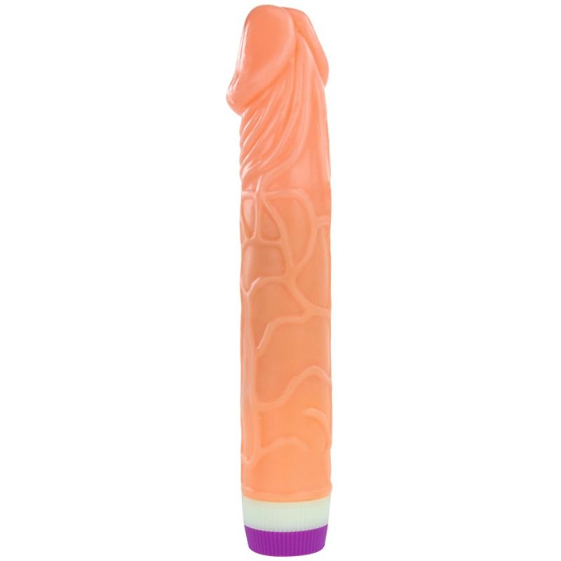 Vibrador realista BAILE Waves of Pleasure, tamaño 22.5 cm, con función de vibración y diseño detallado.