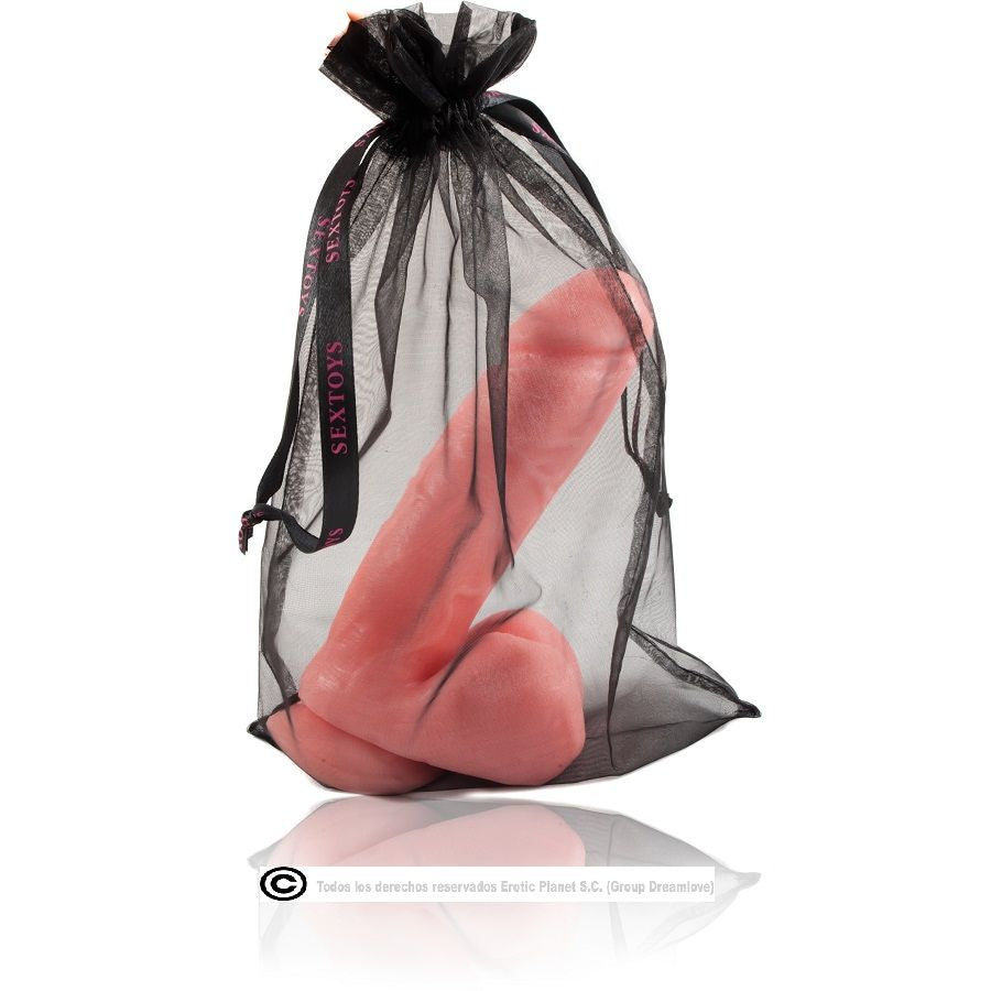 BAILE DILDO NATURAL BRAVE MAN 20 CM, realistic design with textured surface, showcasing its lifelike appearance and size.