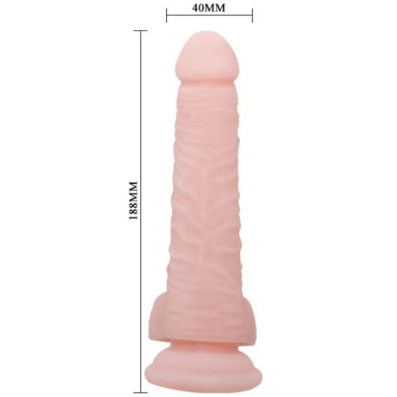 Dildo realista natural de 18.8 cm de la marca BAILE DILDOS, diseño detallado y suave para placer sexual.