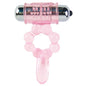 Pink BAILE silicone ring with 10 vibration rhythms and tongue design, ideal for enhancing intimate experiences.