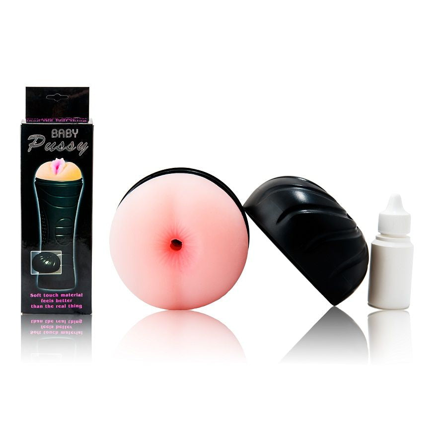 BAILE FOR HIM baby pussy ano masturbator with realistic texture and design, showcasing its intimate features and details.