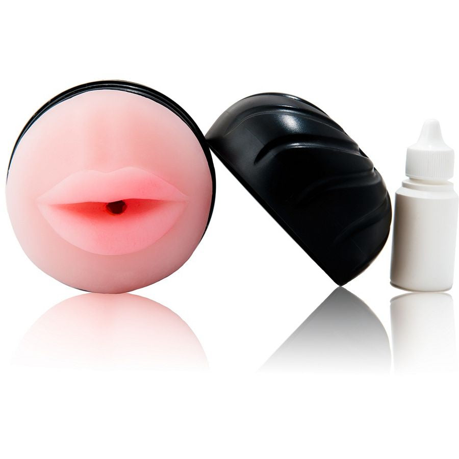 BAILE FOR HIM baby pussy masturbator with realistic mouth opening, showcasing detailed texture and design features.