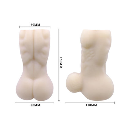 BAILE FOR HIM Back Spirit Masturbador Mini Hombre, featuring a compact design for discreet pleasure and textured interior.