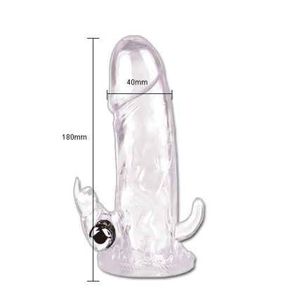 BAILE FOR HIM Brave Man Rabbit Extension, showcasing a silicone rabbit-shaped design for enhanced pleasure.