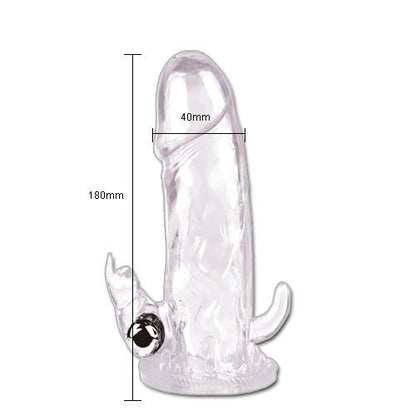 Baile Brave Man Rabbit Extension featuring dual stimulation design and realistic texture for enhanced pleasure.