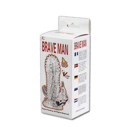BAILE FOR HIM Brave Man rabbit vibrator with extension, showcasing its unique design and dual stimulation features.