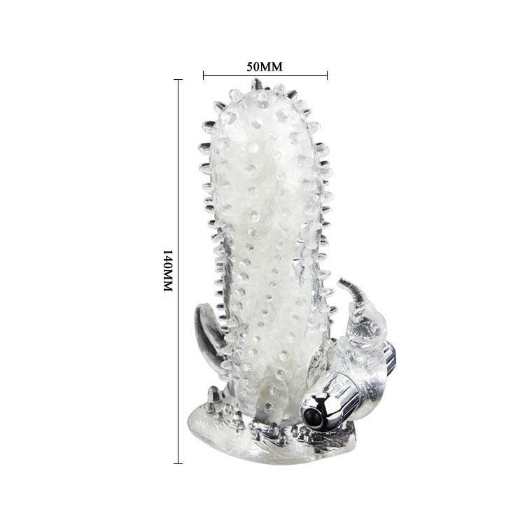 BAILE Brave Man rabbit vibrator with extension, featuring dual stimulation design and textured surface for enhanced pleasure.