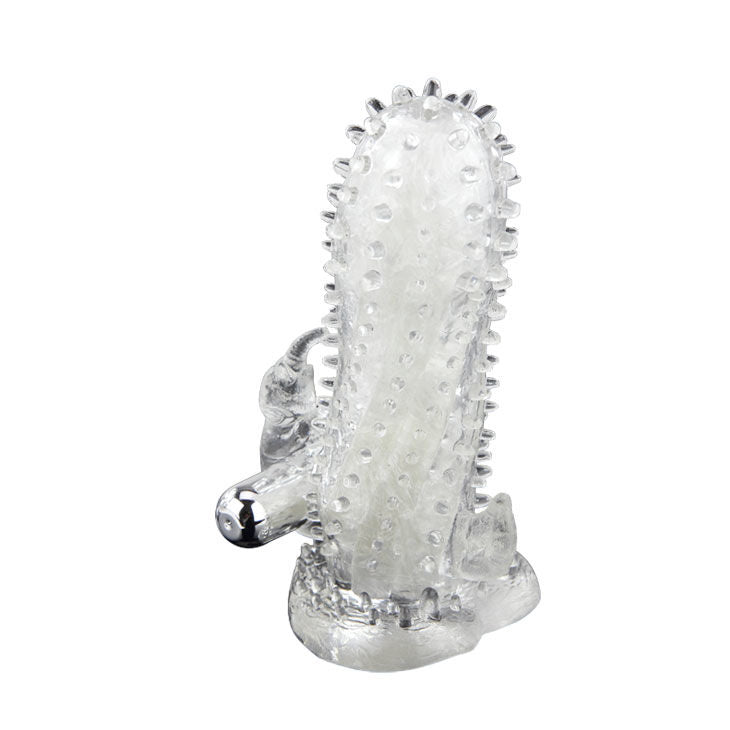 BAILE BRAVE MAN rabbit vibrator with penis extension, featuring dual stimulation design and textured surface for enhanced pleasure.