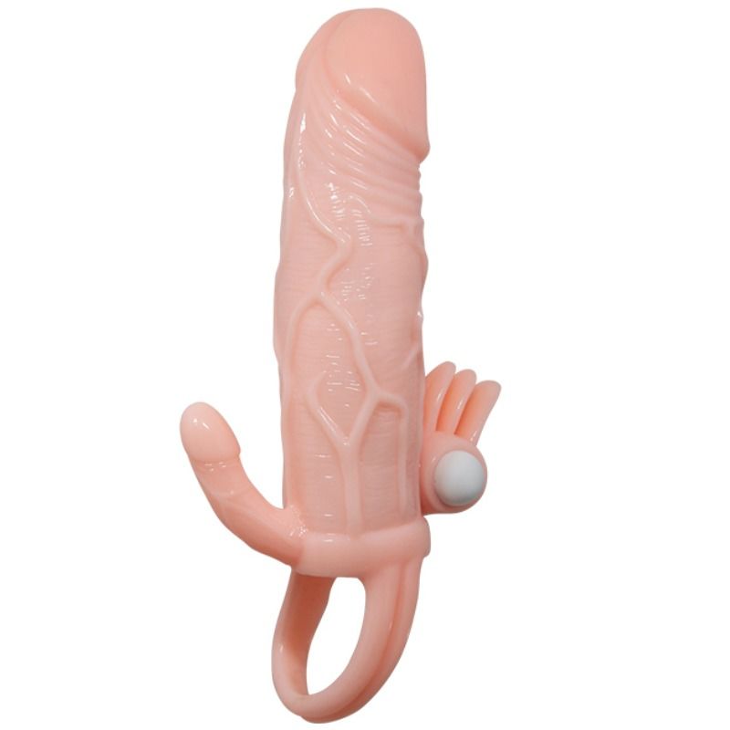 Natural-colored BAILE Brave Man anal and clitoral vibrator, 16.5 cm, designed for pleasure and stimulation.