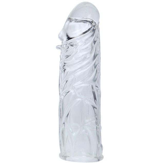 Baile for Him adaptable silicone purple penis sleeve, 13 cm, showcasing its flexible design and smooth texture.