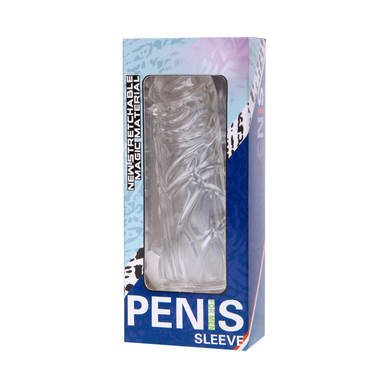 BAILE FOR HIM silicone pink penis sleeve stimulator, 13 cm, displayed on a neutral background.