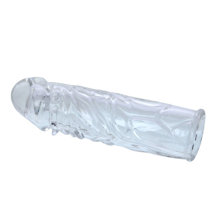 BAILE FOR HIM pink silicone stimulating sleeve for penis, 13 cm long, displayed on a neutral background.