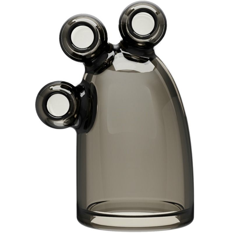 Funda vibradora vibrante Crystal Cap II de BAILE FOR HIM, diseño transparente y ergonómico para placer y estimulación.