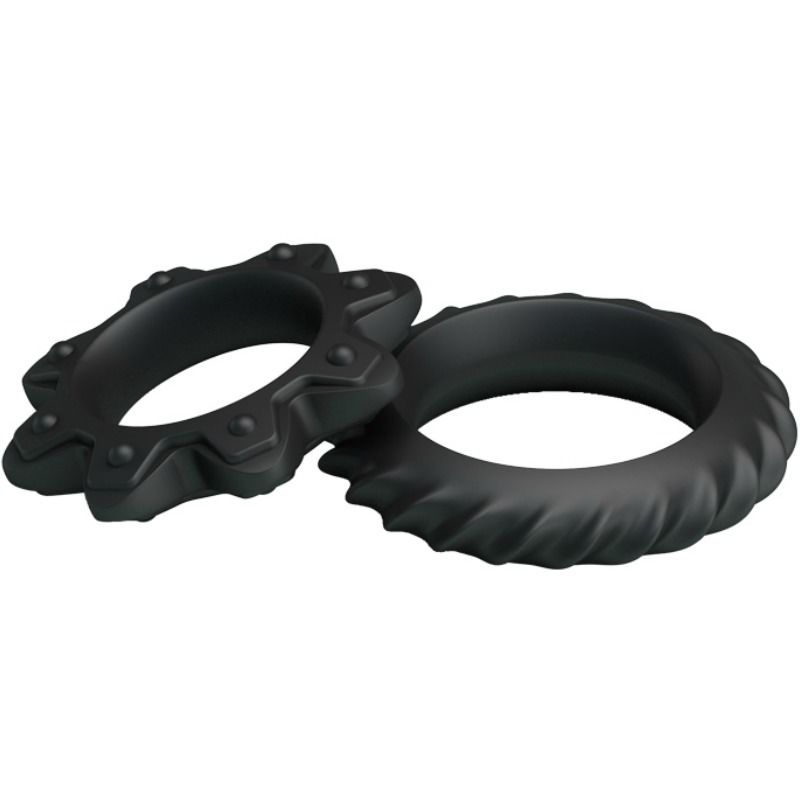 Kit de 2 anillos de silicona para bailar, con diseño floral de la marca BAILE FOR HIM, en colores brillantes y detalles decorativos.