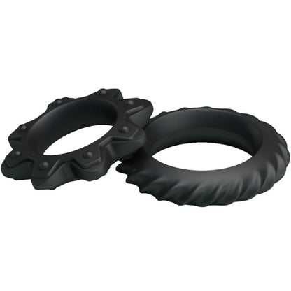 Kit de 2 anillos de silicona para bailar, con diseño floral de la marca BAILE FOR HIM, en colores brillantes y detalles decorativos.