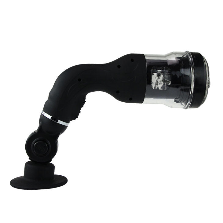 Masturbador automático Rotation Lover de BAILE FOR HIM con soporte, diseñado para placer masculino, con textura realista y funcionalidad automática.