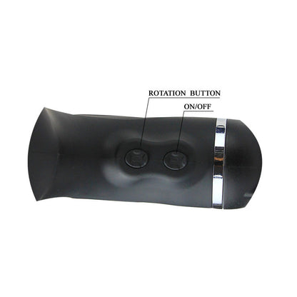 Masturbador automático Rotation Lover de BAILE FOR HIM con soporte, diseño innovador y textura realista para uso íntimo.