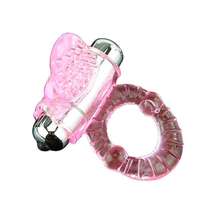 Anillo vibrador rosa BAILE FOR HIM con 10 ritmos, diseñado para estimulación pene y placer íntimo.