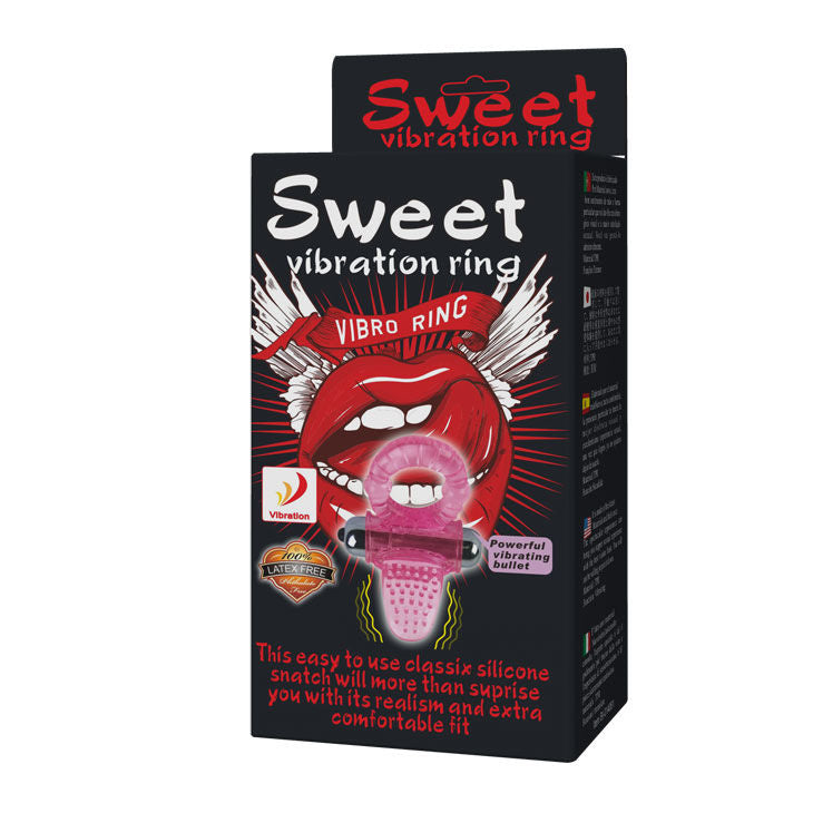 Anillo vibrador rosa para pene BAILE - SWEET ABS 10 Ritmos, con diseño en anillo para mayor placer y estimulación.