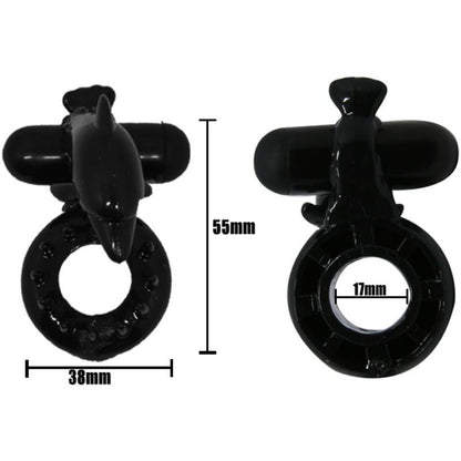 Anillo vibrador BAILE Sweet Ring con estimulador de clítoris en forma de delfín, diseñado para placer y excitación.
