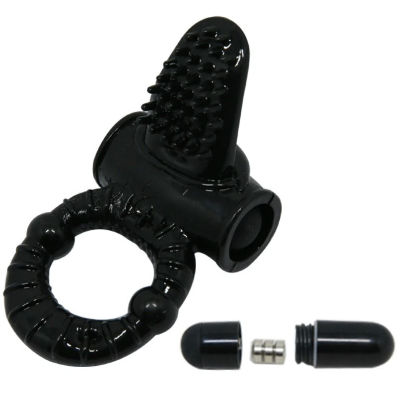 Anillo vibrador con textura de conejo de la marca BAILE FOR HIM, diseñado para placer y estimulación.