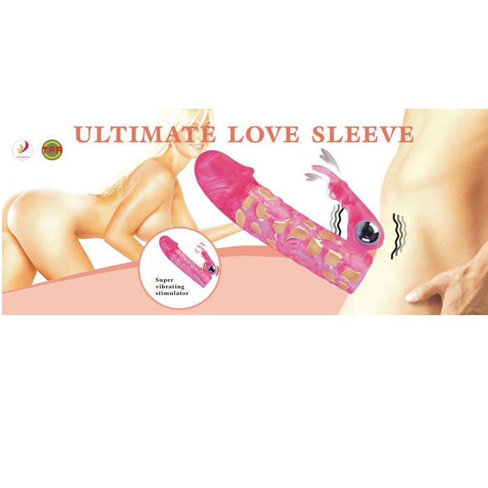 BAILE Ultimate Funda Extensora 10 V with vibration, showcasing its sleek design and textured surface for enhanced pleasure.
