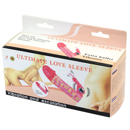 BAILE Ultimate Funda Extensora 10 V with vibration, showcasing sleek design and textured surface for enhanced pleasure.