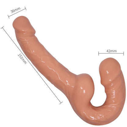Arnés sin sujeción BAILE ULTRA PASSIONATE HARNESS DILDO de la colección BAILE, con dildo y correa ajustable para uso íntimo.