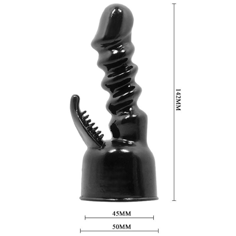 BAILE Power Head interchangeable head for internal and clitoral stimulation, showcasing its unique design and features.