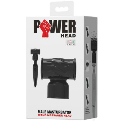 Interchangeable massage head for men's massager by BAILE, showcasing sleek design and ergonomic shape.
