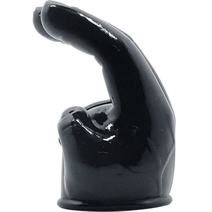 Cabezal intercambiable para masajeador BAILE POWER HEAD con diseño de mano, en color negro, para uso en masajes relajantes.