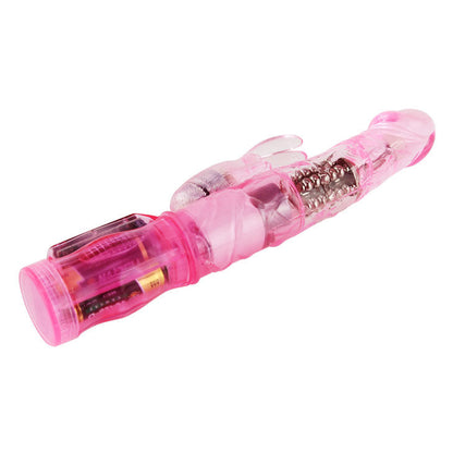 BAILE MINI ROTADOR RABBIT in pink, showcasing its compact design and stimulating features for enhanced pleasure.