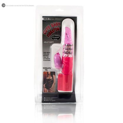Rotador Rabbit rosa de la marca BAILE ROTATIONS, superestimulador con diseño ergonómico y texturizado para placer.