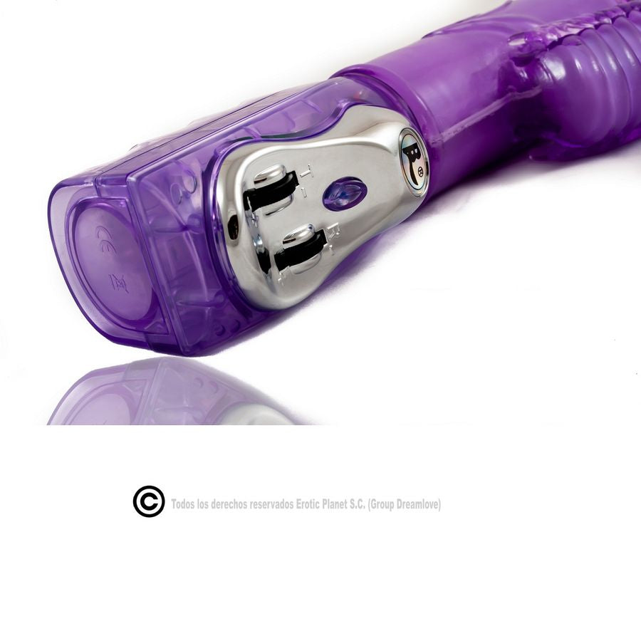 Purple BAILE ROTATIONS Rabbit vibrator with up and down rotation feature, designed for enhanced stimulation.