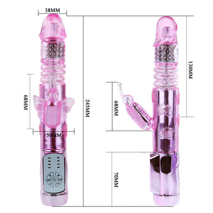 BAILE U.S. Rabbit Throbbing Mariposa in vibrant colors, showcasing its sleek design and textured features for pleasure.