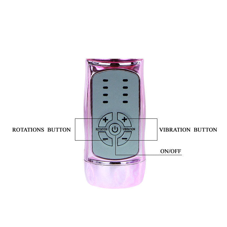 BAILE U.S. Rabbit Throbbing Mariposa, a vibrant, butterfly-shaped vibrator in pink with textured surface for stimulation.