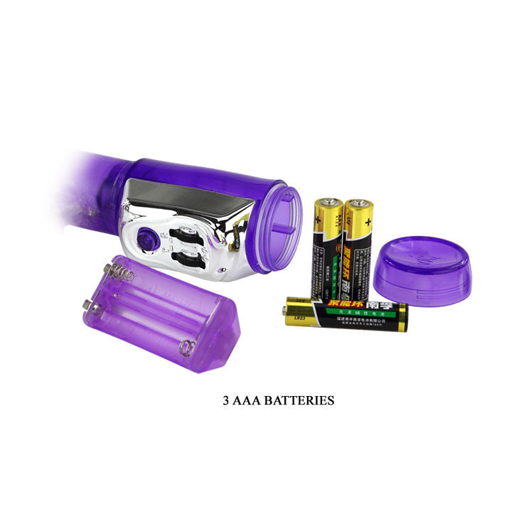BAILE U.S. Super Sex Rabbit vibrator in purple with dual motors and rabbit ears for targeted stimulation.