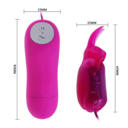 Cute Baile Stimulating Conejito Vibrador with 12 speeds, featuring a playful bunny design and soft texture.