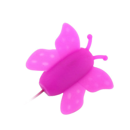 BAILE stimulating clitoral stimulator in lilac with butterfly design, remote control, and 12 speed settings.